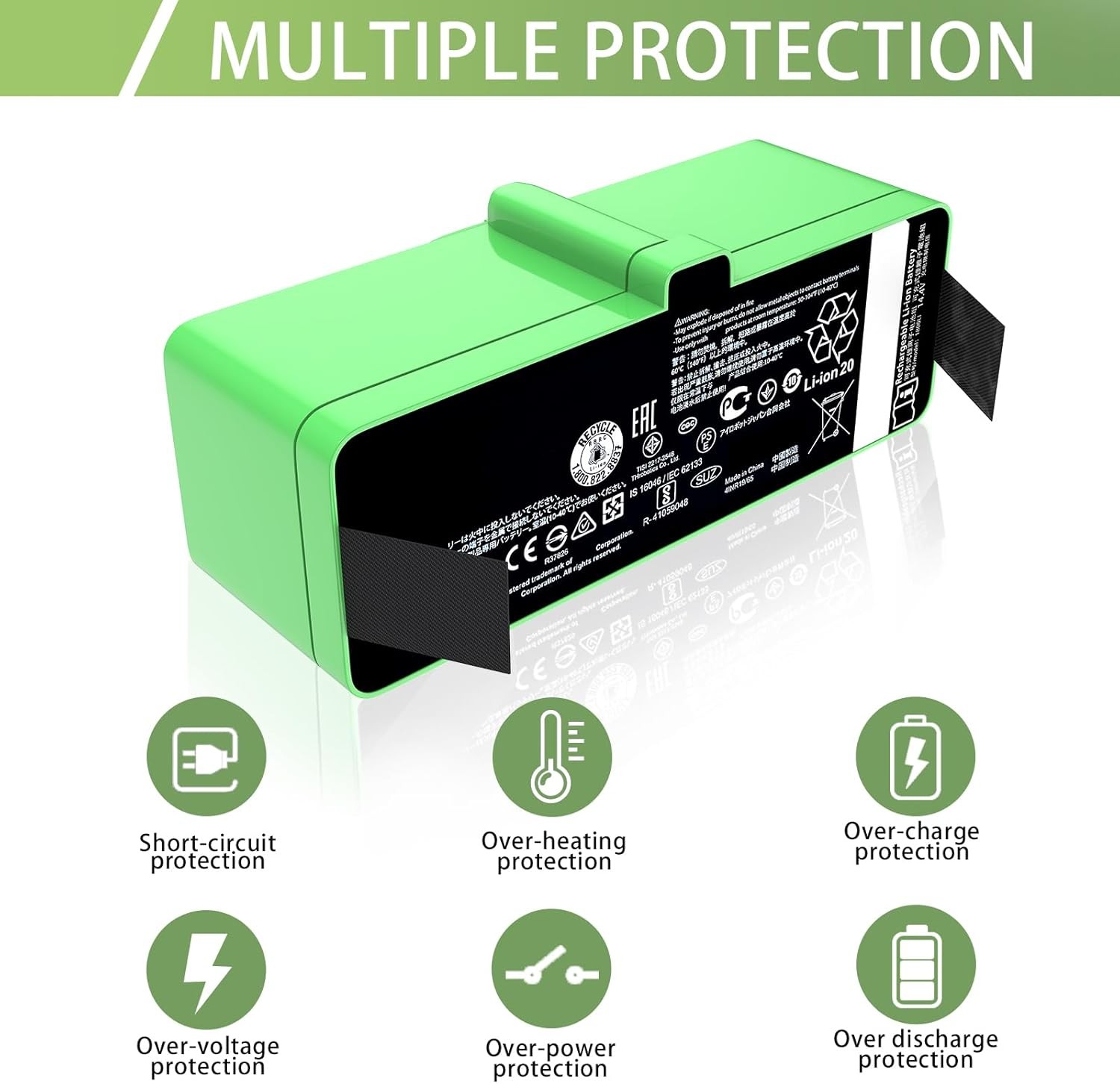 Upgraded 3300mAh 48Wh Replacement Battery for iRobot Roomba 980 981 970 965 960