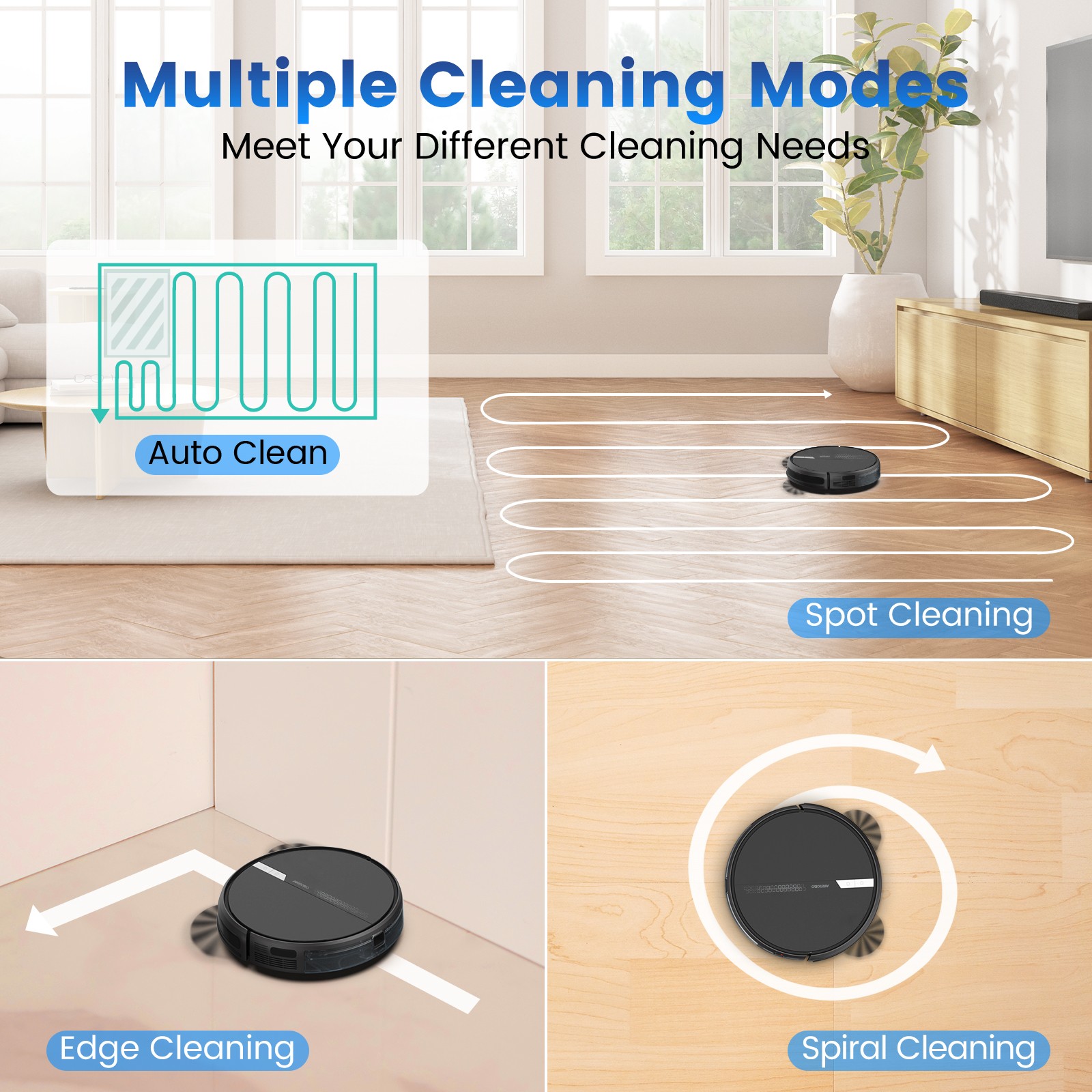 Refurbished AIRROBO G60 Robot Vacuum and Mop Combo Cleaner Sweeper 3000PA 120Min
