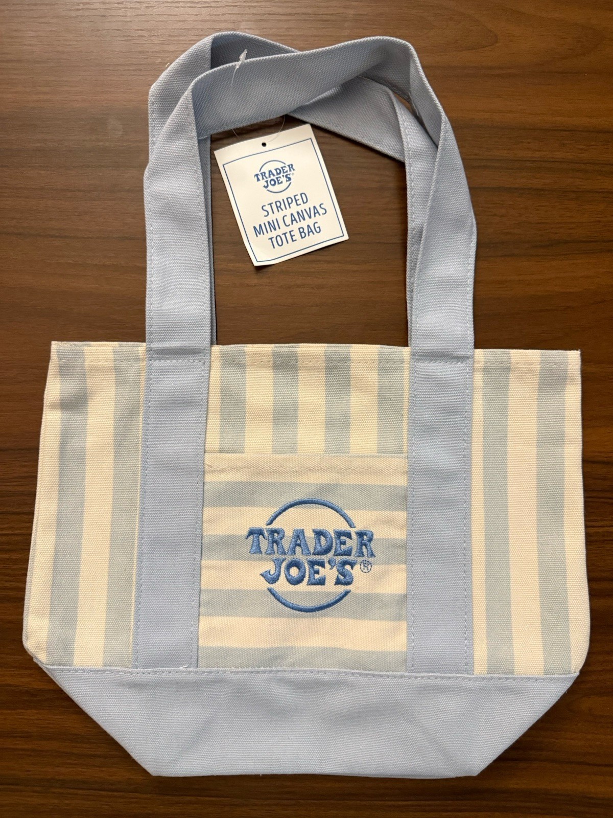 Trader Joe’s Mini Pastel Stripe Canvas Tote Bag Limited Edition Set Of 4 | US