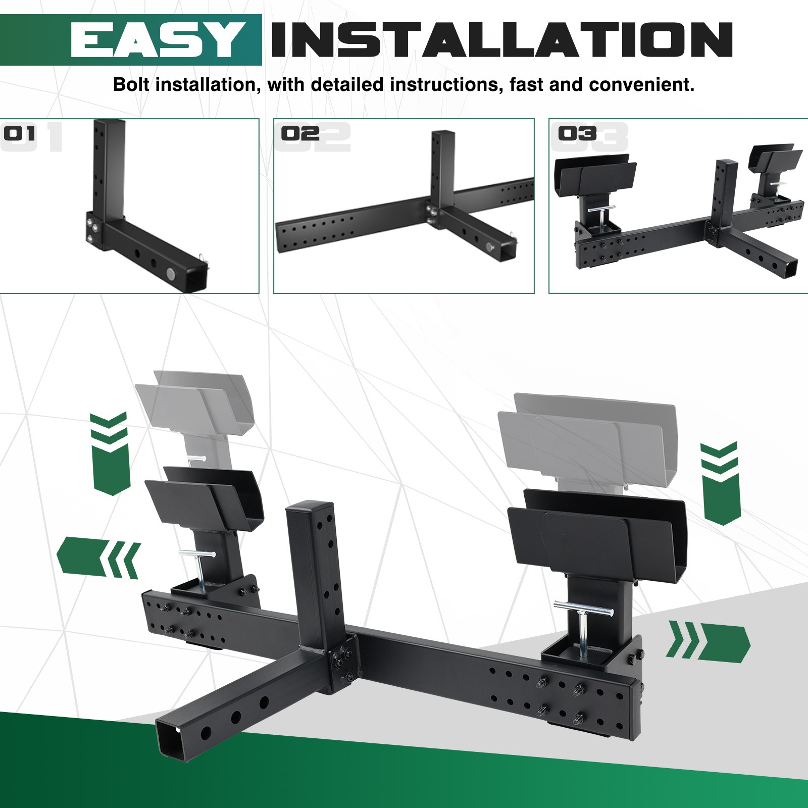 Car&Truck Dual Trash Can Hauler Can Towing Hitch Carrier with 2″ Hitch Receiver