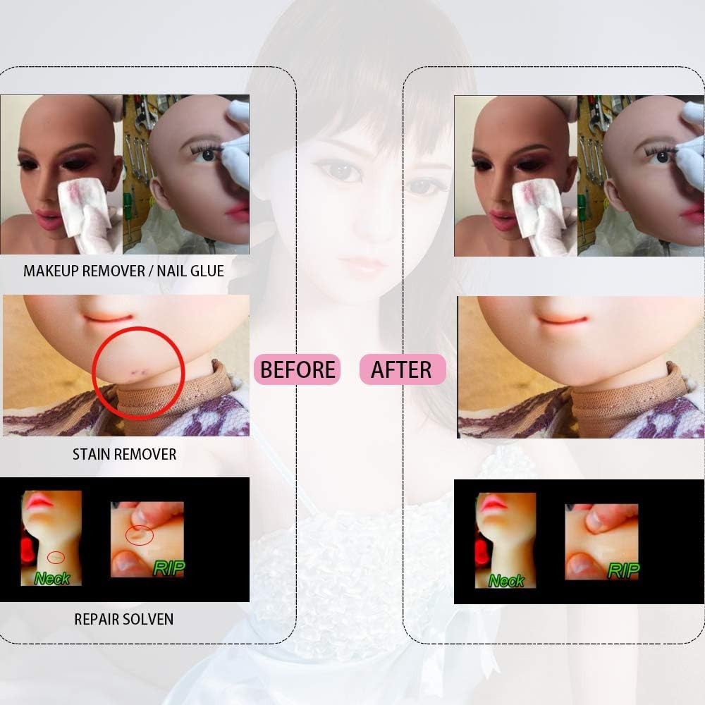 Stain Color Remover for TPE Dolls Silicone Dolls,Dechroming Cream for PVC Kit…