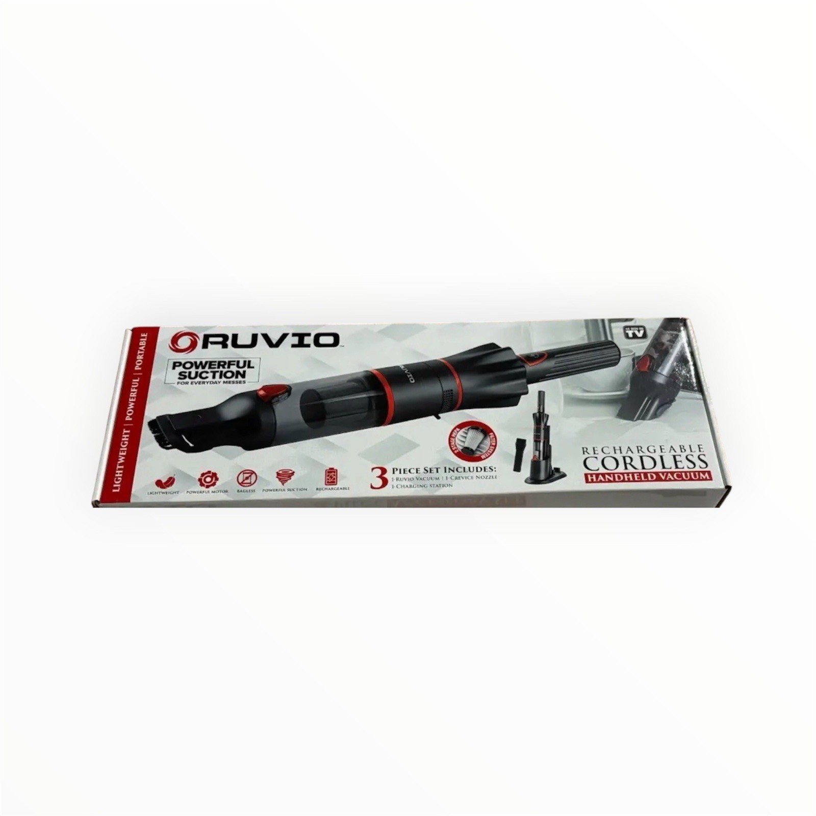 New – Ruvio Rechargeable Cordless Handheld Vacuum