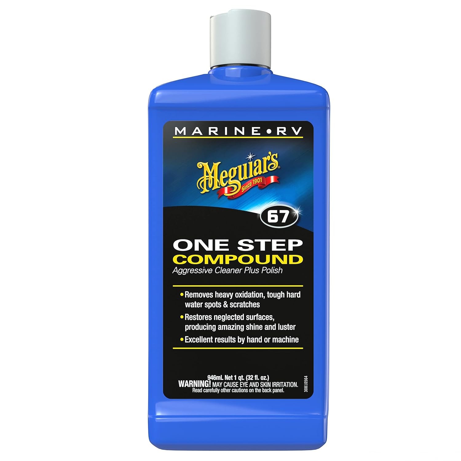 Meguiar’s Marine/RV One Step Compound for Fiberglass & Gel Coat Finishes, 32 Oz