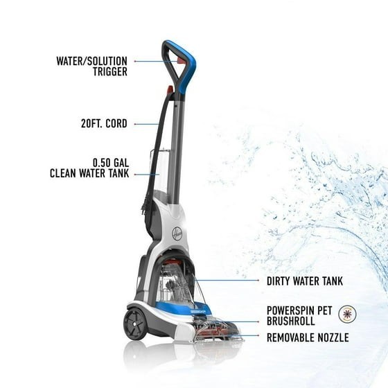 Hoover PowerDash Pet Compact Carpet Cleaner, Lightweight Upright Shampooer