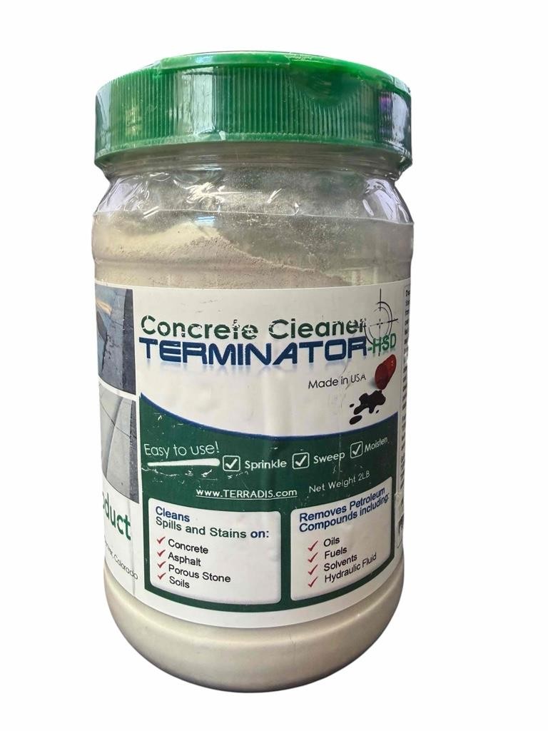 NEW Concrete Cleaner Terminator HSD Oil Stain Remover Bio-Remediates 2lbs