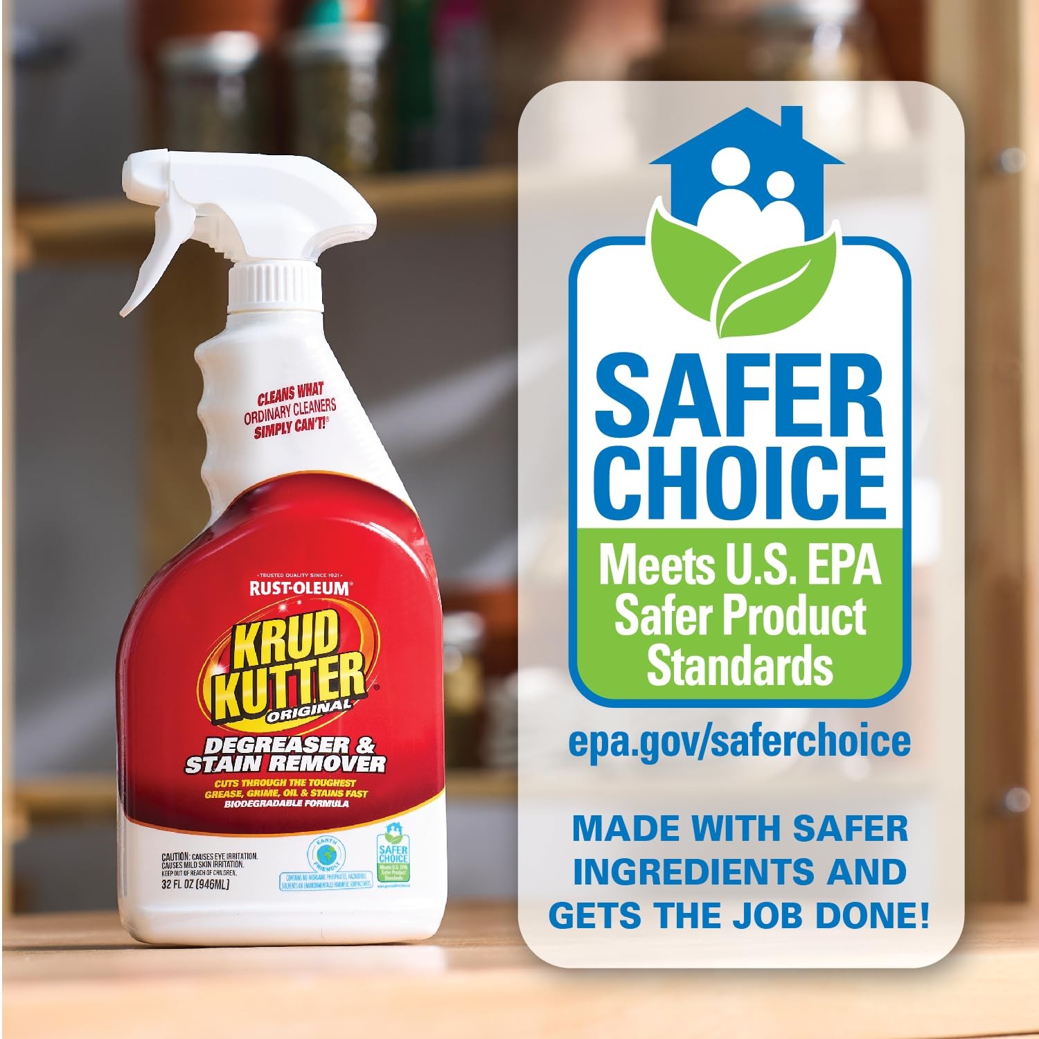 Krud Kutter Original Cleaner Degreaser Spray, 32 32 Fl Oz (Pack of 1), Clear