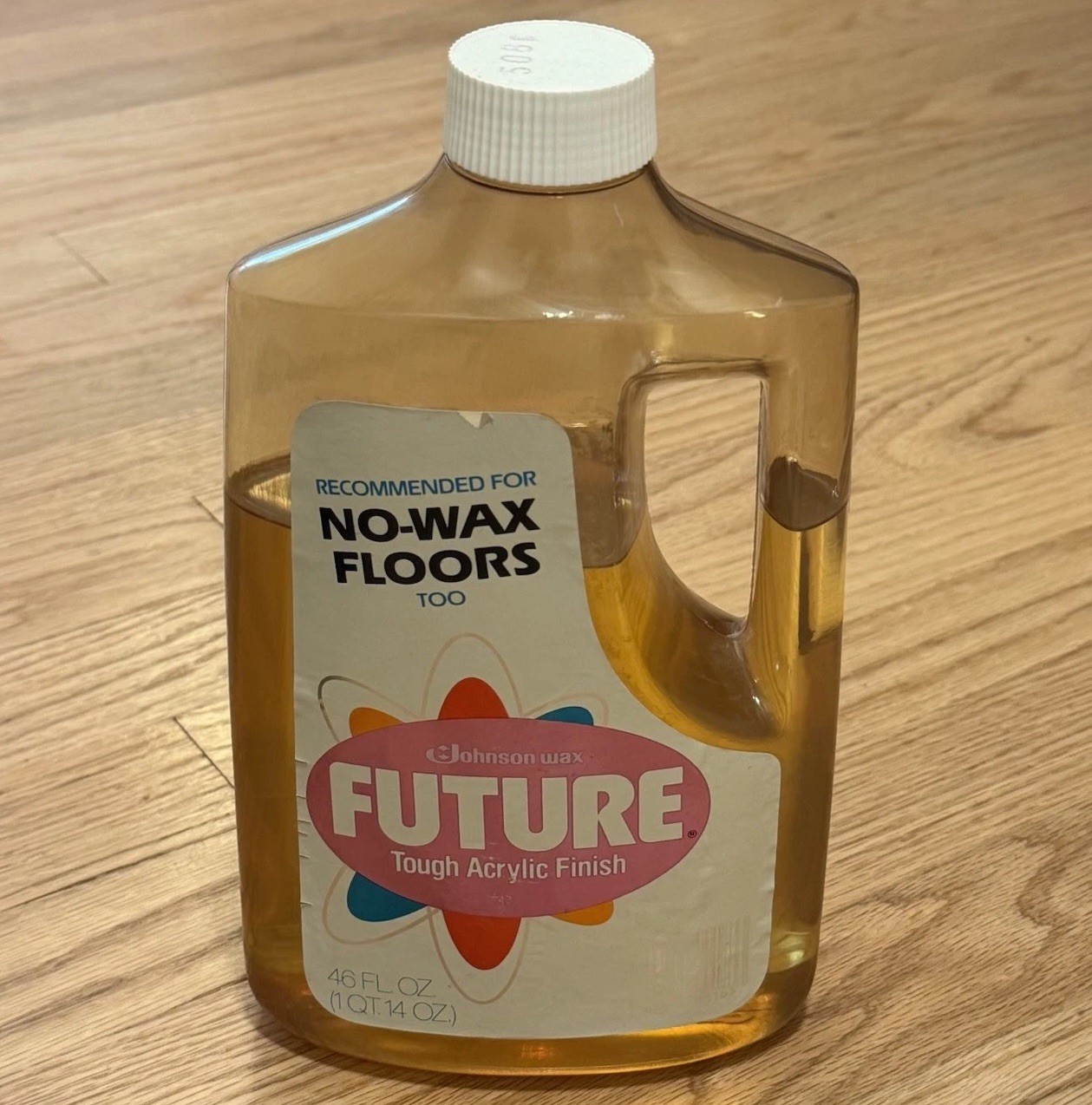 Vintage Johnson Wax FUTURE Acrylic Floor Finish Polish LARGE BOTTLE 46 oz