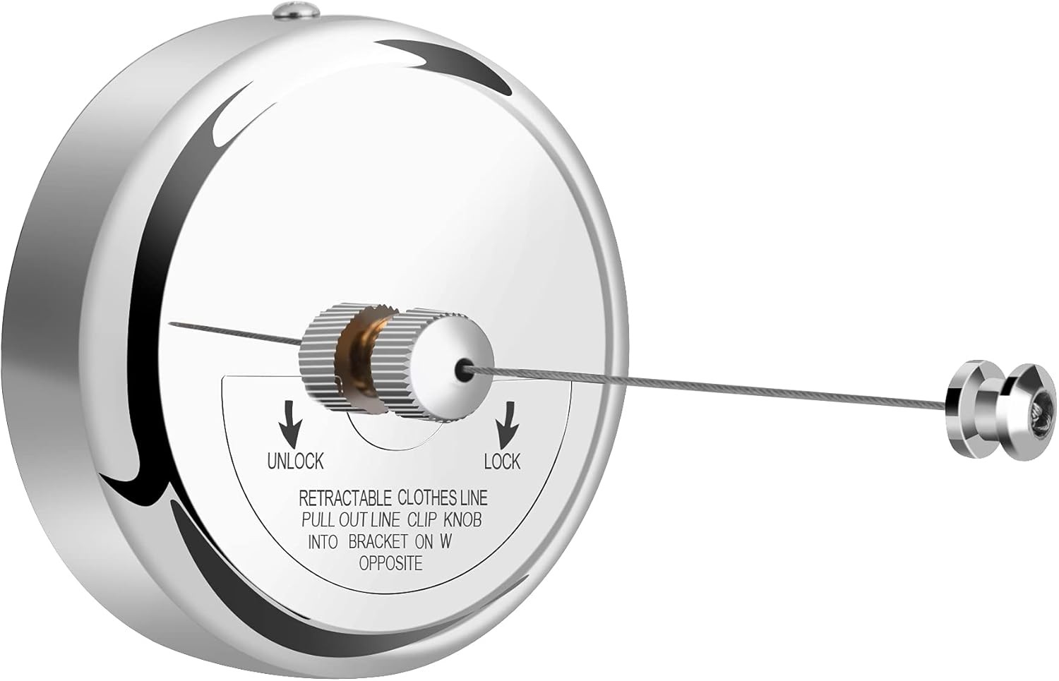 Retractable Clothesline 9Ft 304 Stainless Steel Heavy Duty Indoor Outdoor