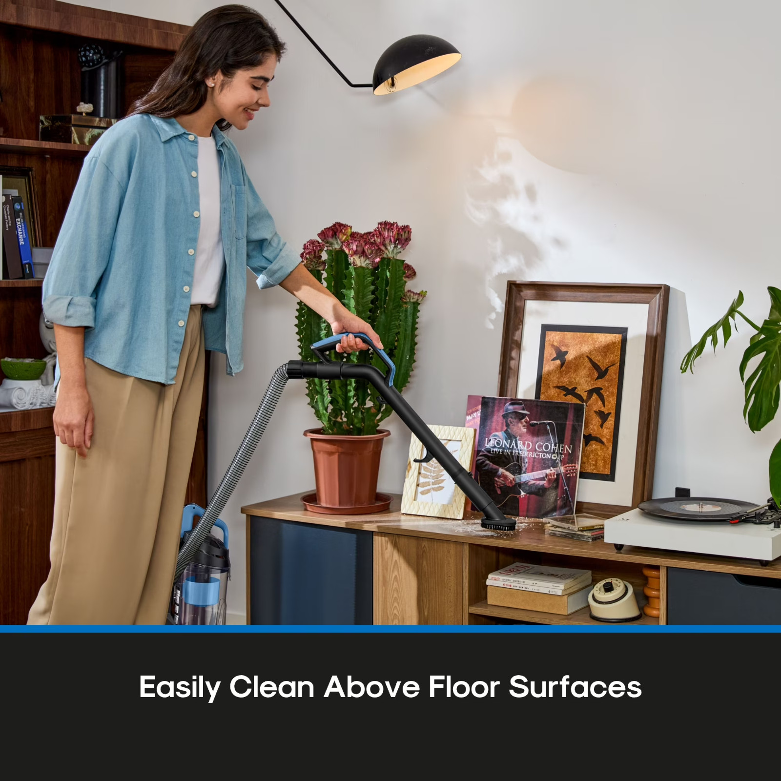 Lightweight Bagless Upright Vacuum Cleaner with Tools