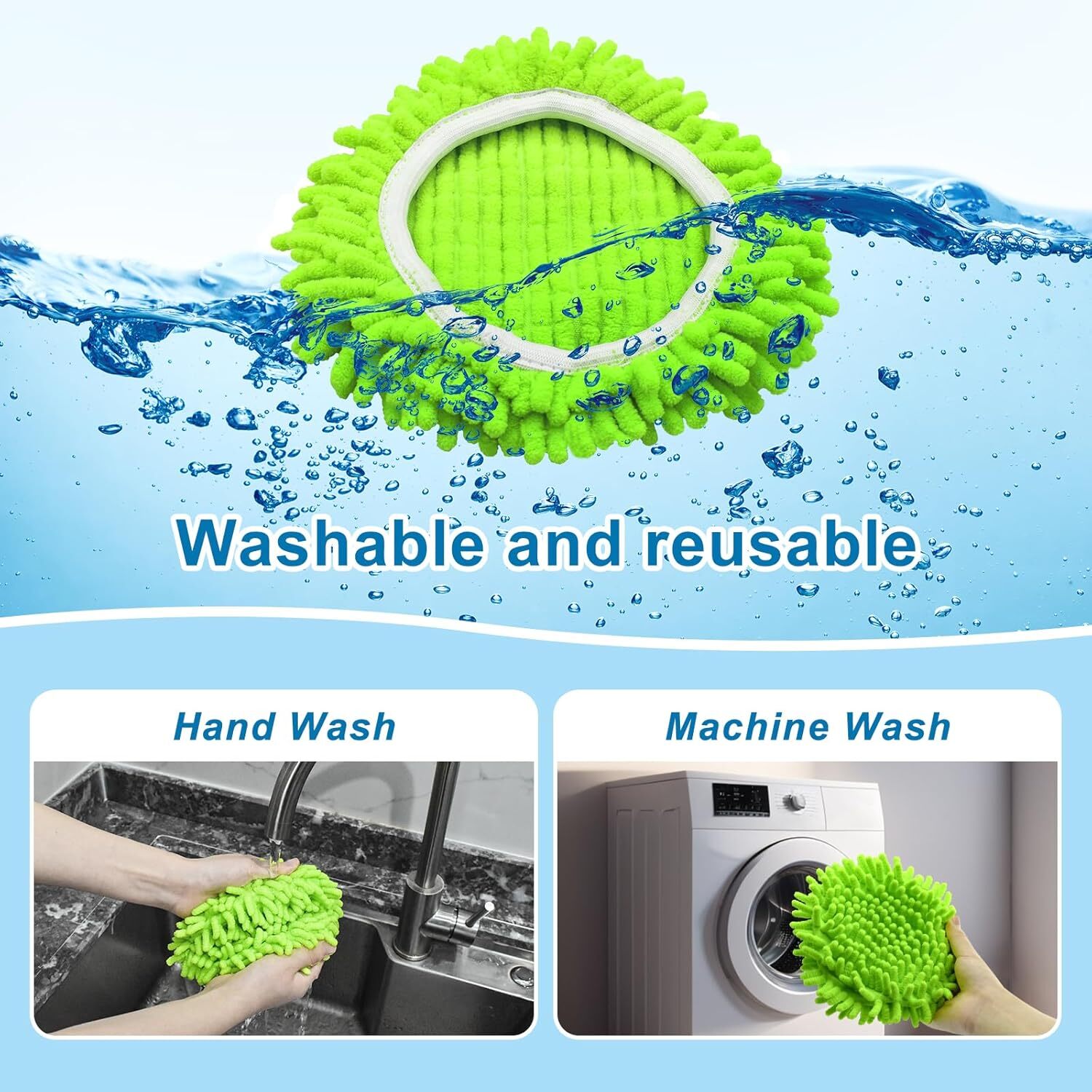Spin Mop Heads Replacements for Ocedar Easywring 1 Tank System 3 Pack…