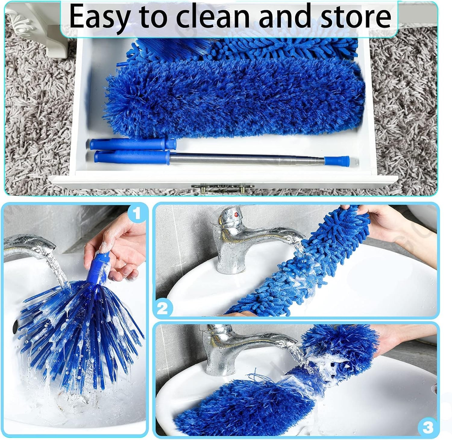 Microfiber Dusters for Cleaning Cobwebs Fans Ceilings Dusters with Extendable…