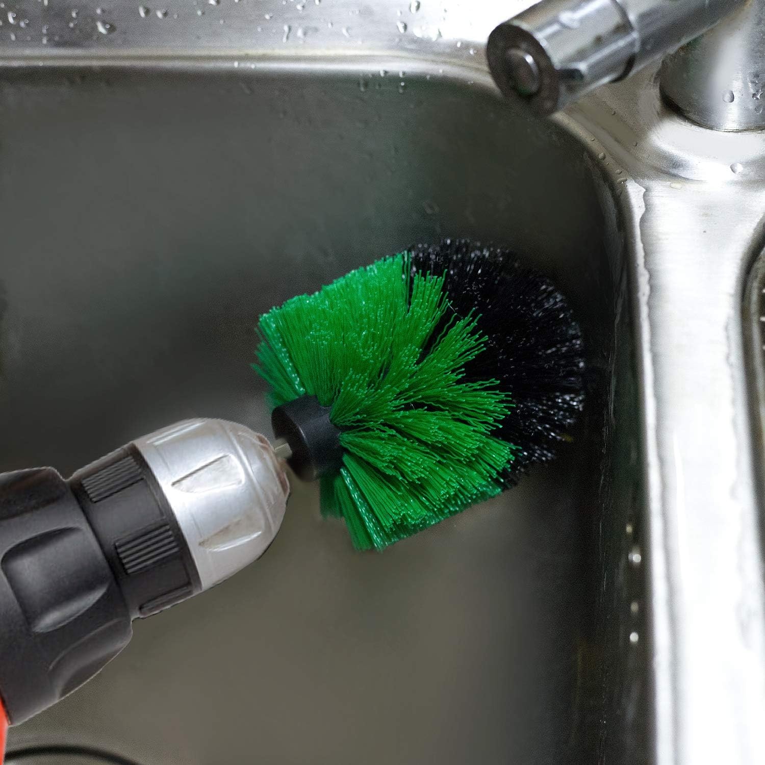4 Packs Drill Brush Kit, Drill Scrubber Attachment Set for Cleaning Kitchen,