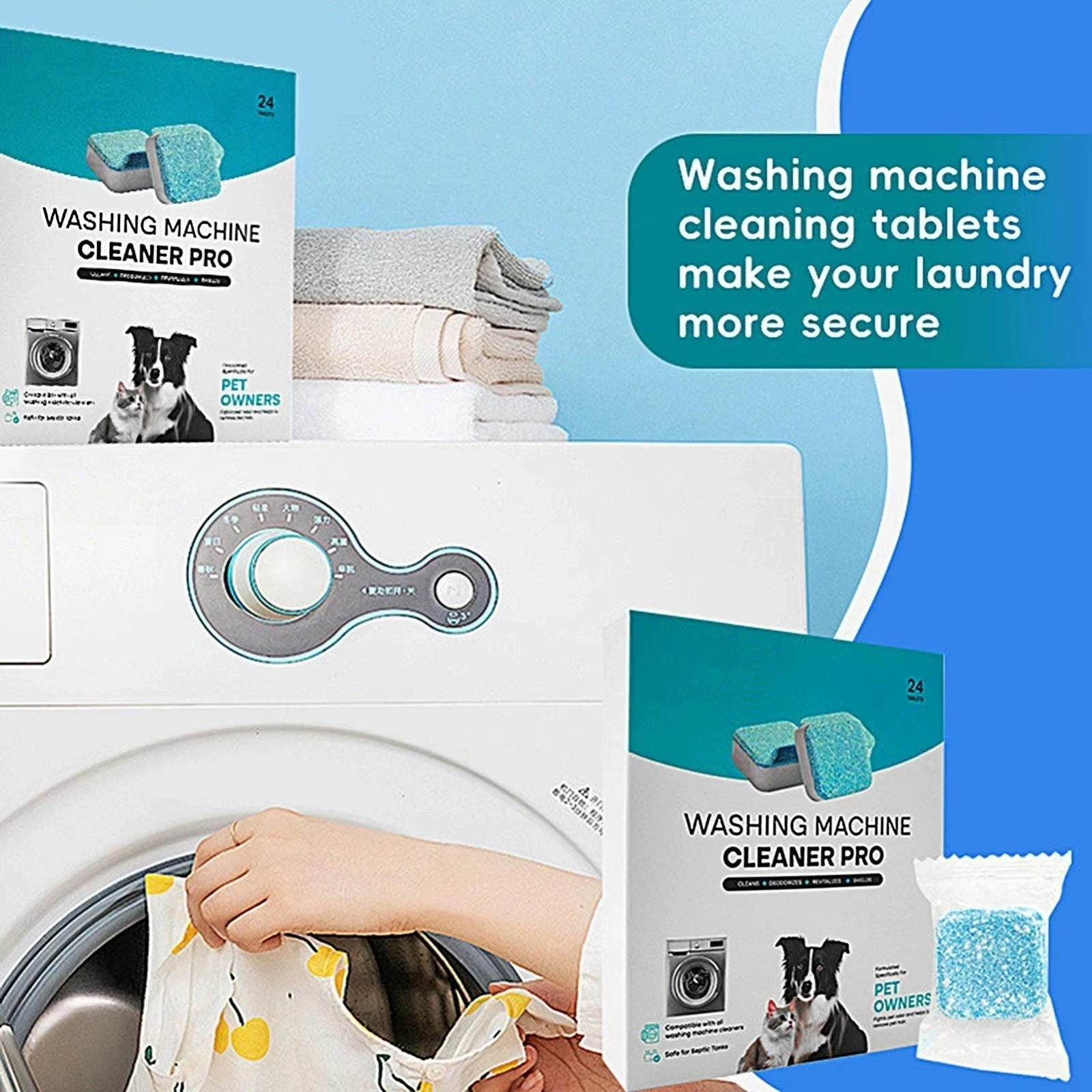 Uproot Clean Washing Machine Cleaner Tablets – 24 Pack