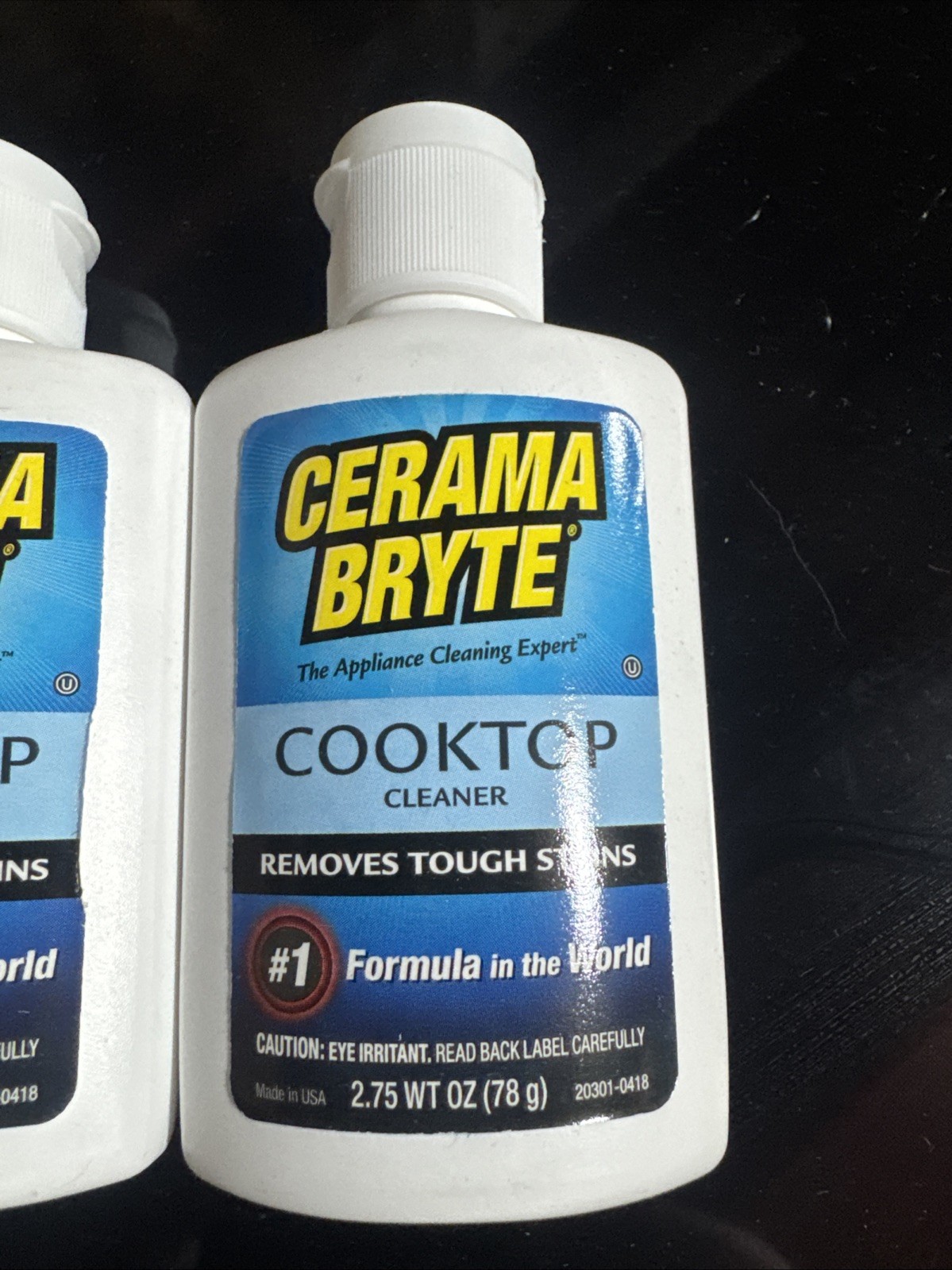 Lot Of FOUR Bottles Cerama Bryte CookTop Cleaner, Removes Tough Stains, 2.75 Oz.