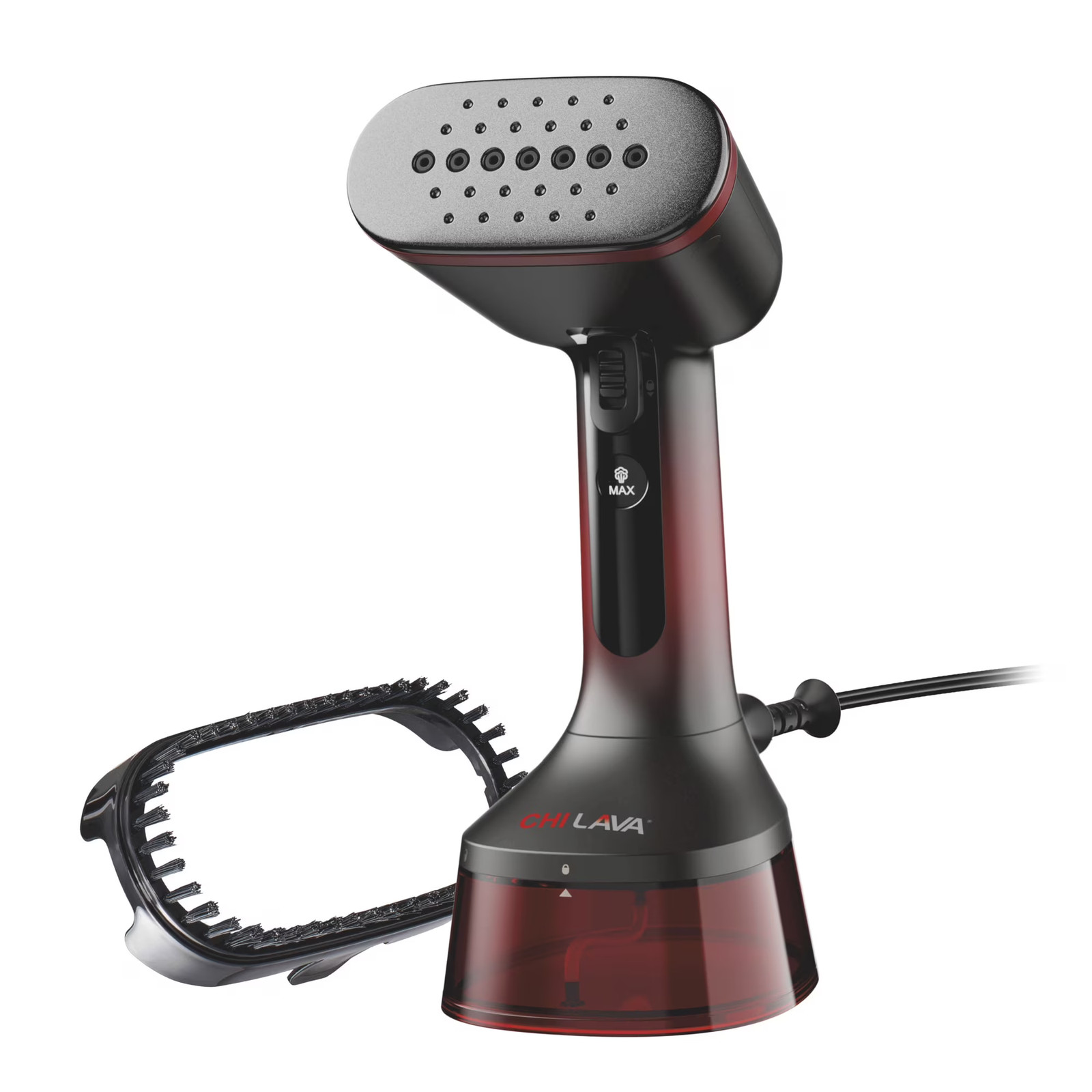 CHI LAVA R11610 Garment Steamer with Fabric Brush, Red – Certified Refurbished