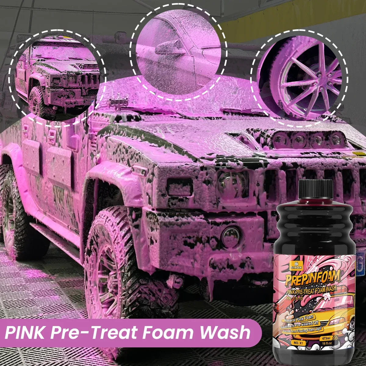 Pink Foam Car Wash Shampoo High Concentration Super Foam Cleaner Soap