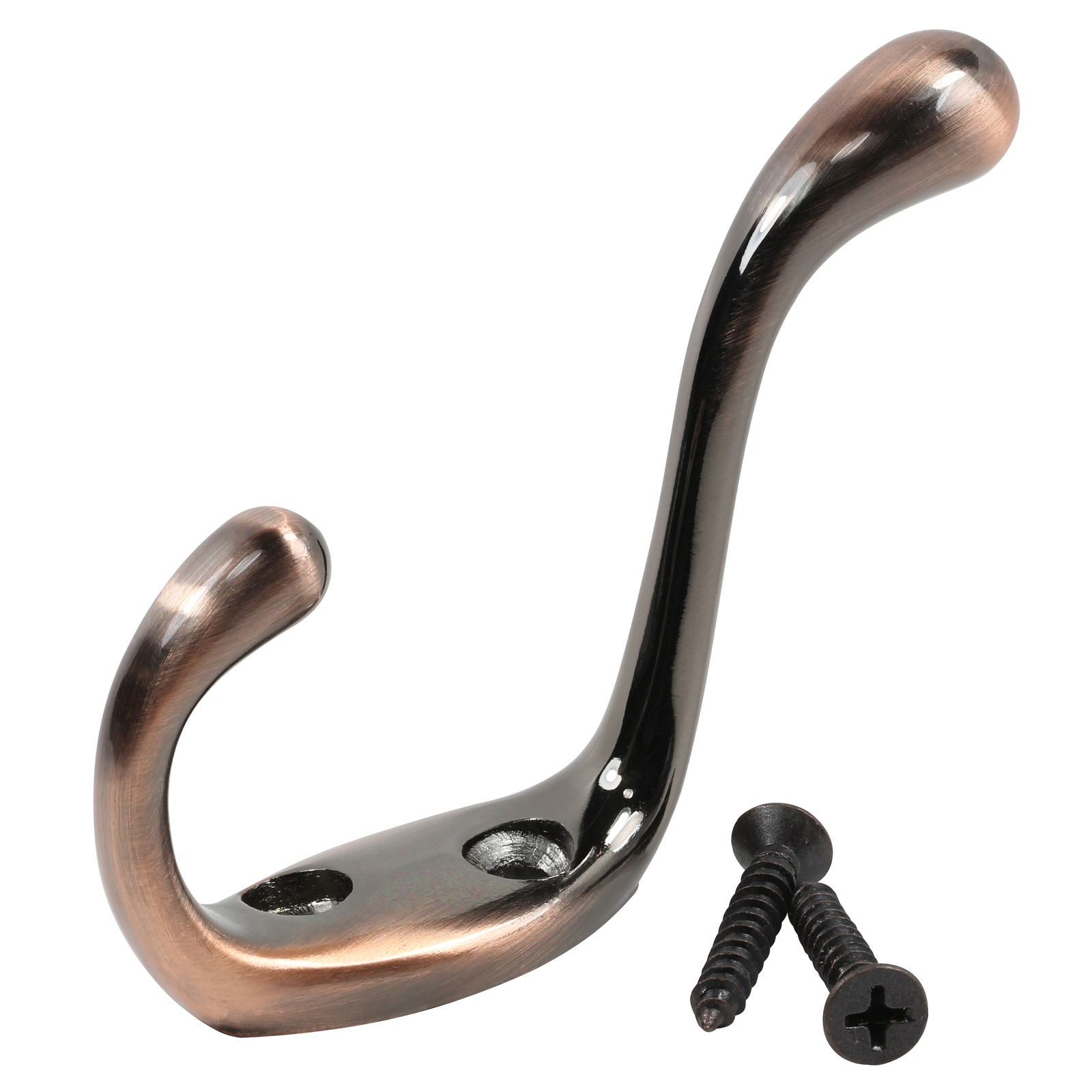 Rok Hardware Heavy Duty Coat Hook, 3-1/2″, Brushed Antique Copper