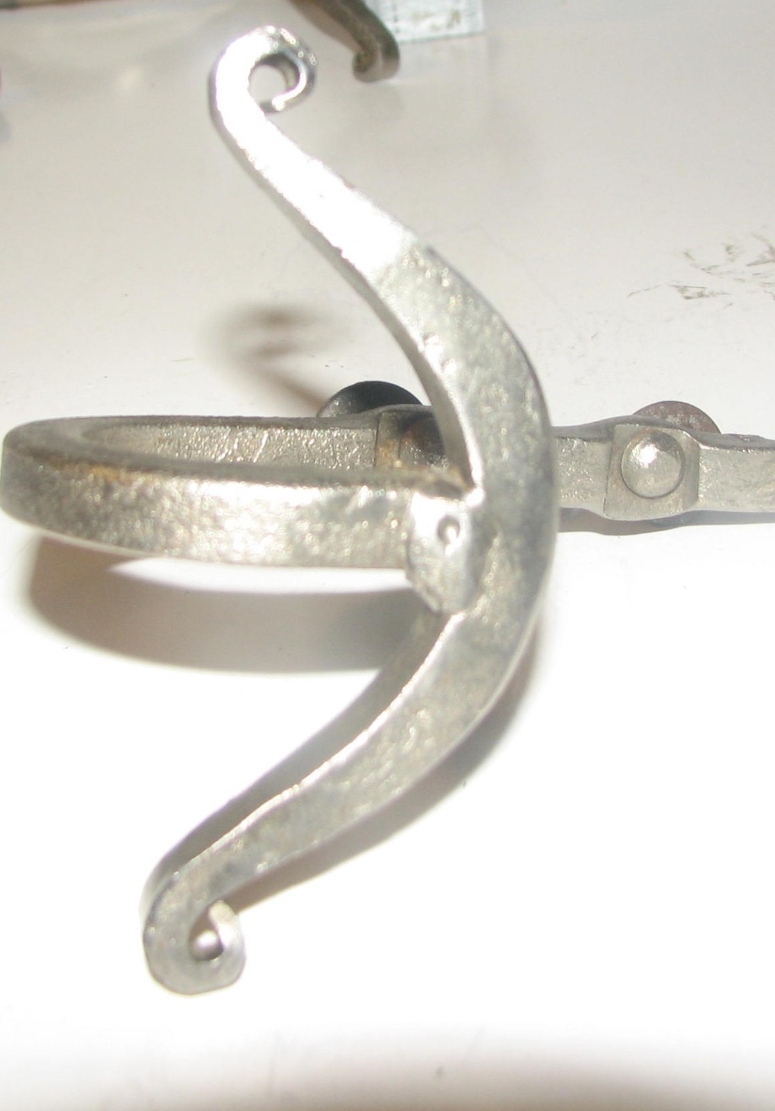 lot of 5 hand made steel coat hooks 7″ tall- 3 1/2″ wide