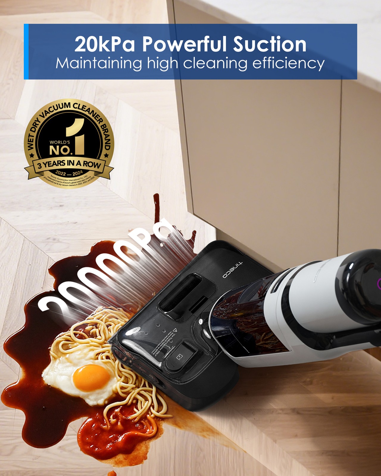 Tineco Floor ONE i5 Stretch Wet Dry Vacuum Cleaner, Vacuum & Mop in One Step