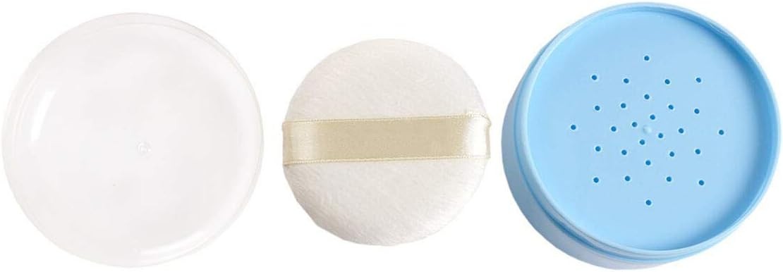 After-Bath Puff Box Empty Body Powder Container Dispenser Case with Sifter and P
