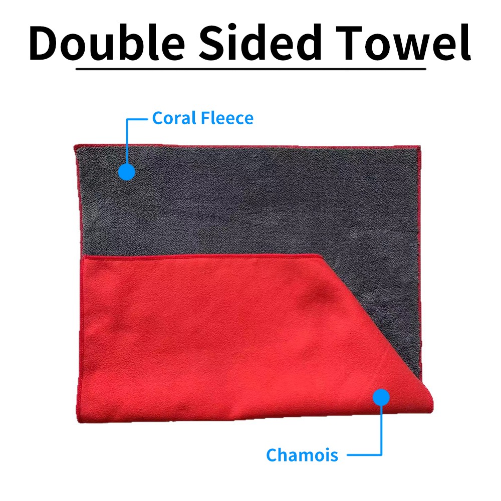 5PCs Microfiber Cleaning Cloth Towel Rag Car Polishing No Scratch Auto Detailing