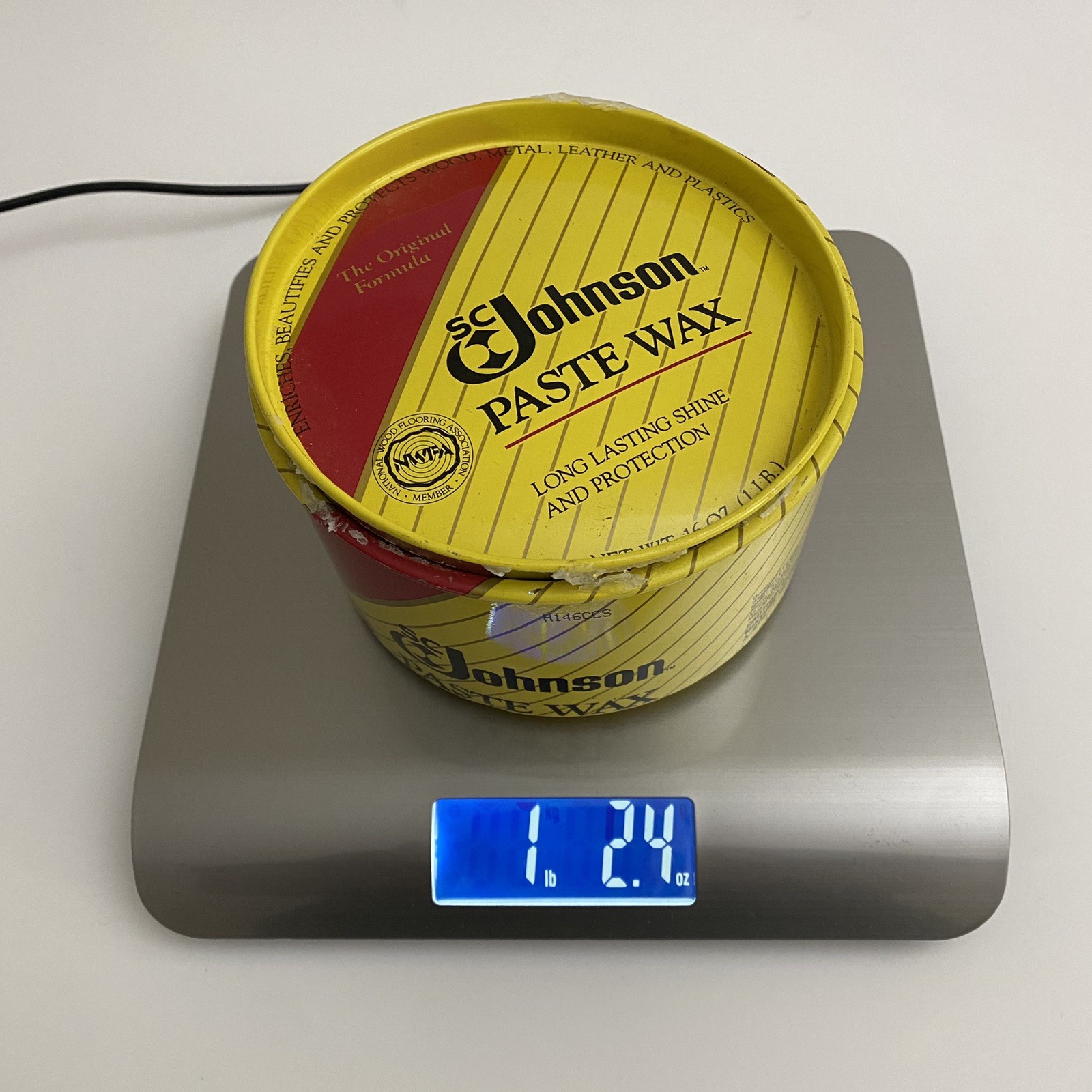 SC Johnson Paste Wax The Original Formula, 16 oz (1 lb) Discontinued 90% Full z