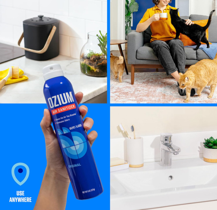 Ozium 8 Oz. Air Sanitizer & Odor Eliminator for Homes, Cars, Offices and More, O
