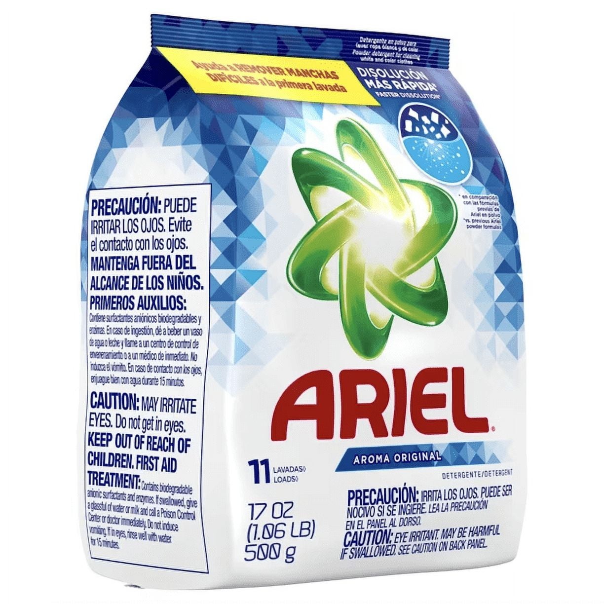 Ariel 2X Power Laundry Detergent Powder Original, 17oz (500g)