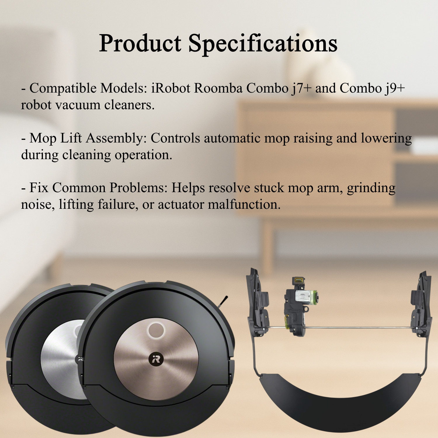 OEM iRobot Roomba Combo j7+ / j9+ Replacement Mop Actuator with Motor Assembly