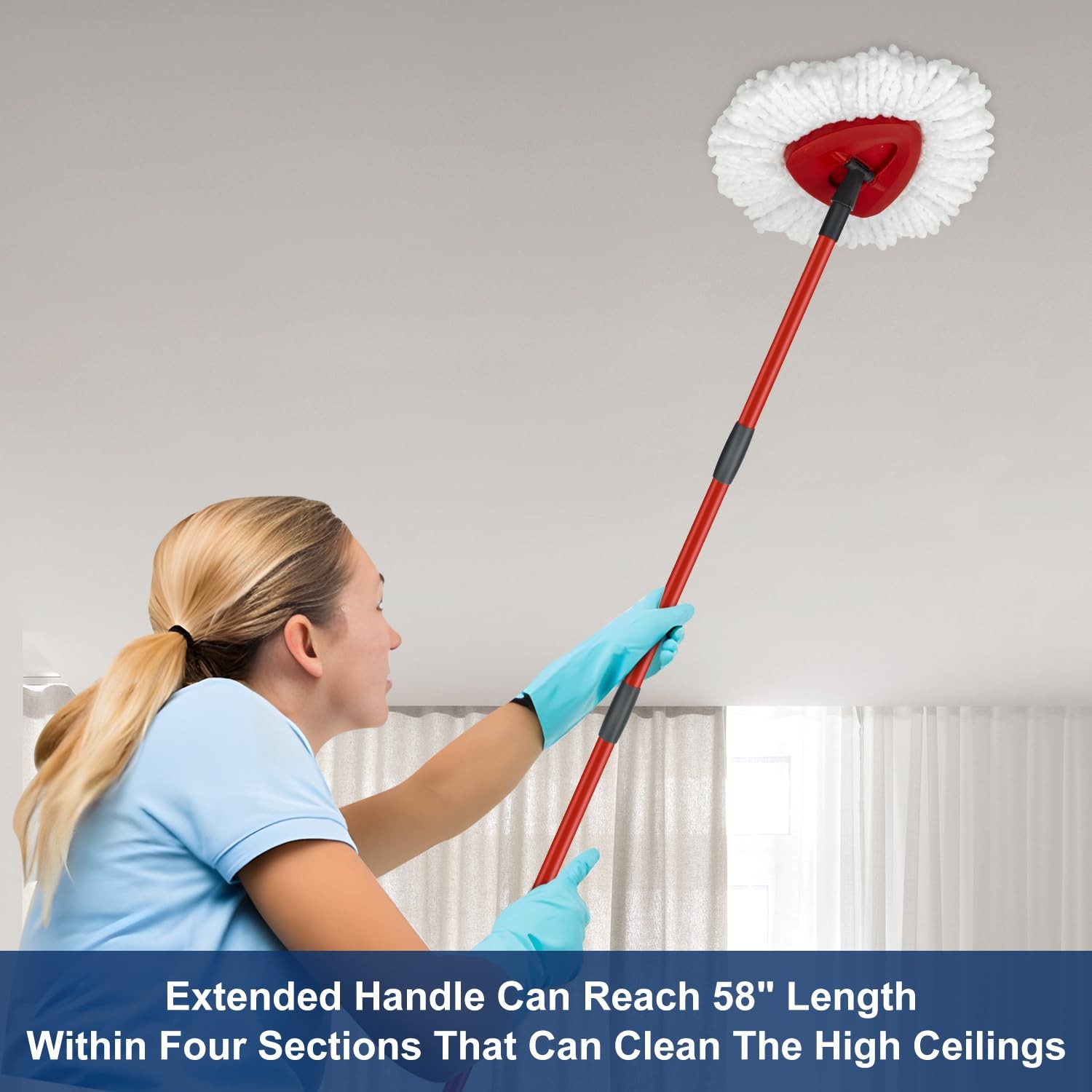 Mop Replace Heads Mop Handle and Mop Base Replacement for O Cedar EasyWring 1…