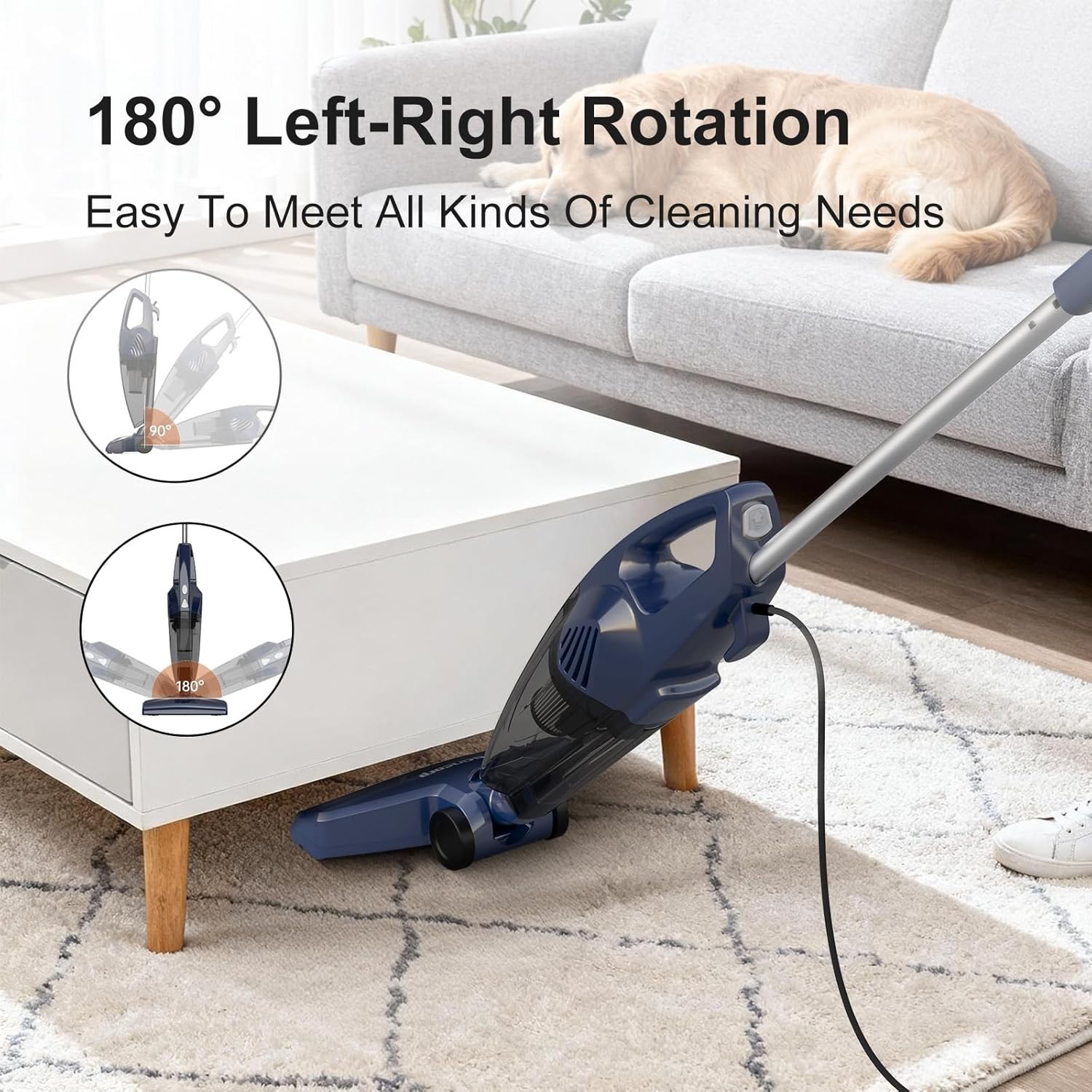 Multifunctional 3-in-1 Corded Vacuum Cleaner for Pets, Carpets & Hard Floors