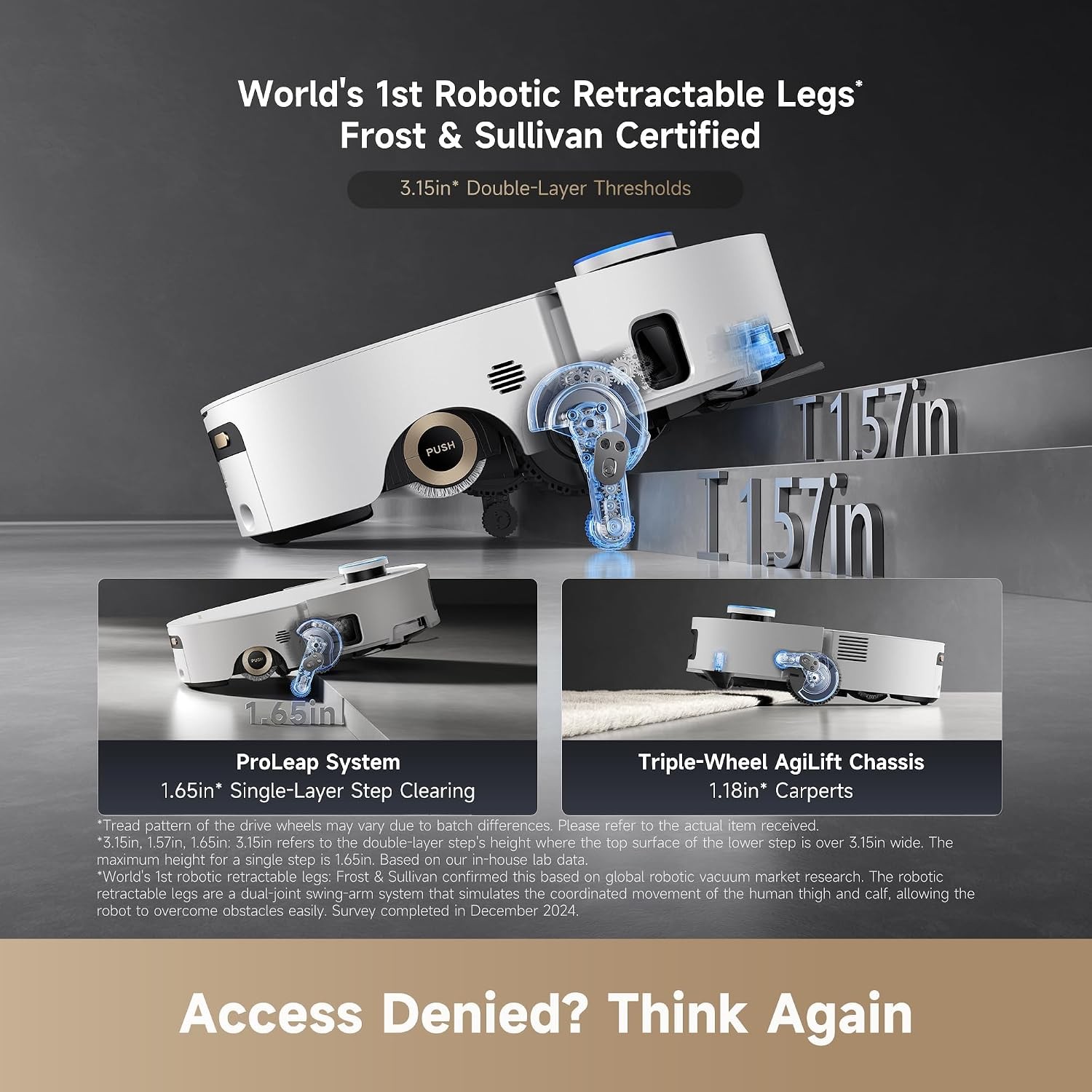 DREAME Aqua10 Ultra Roller Robot Vacuum 30,000Pa Suction｜Certified Refurbished