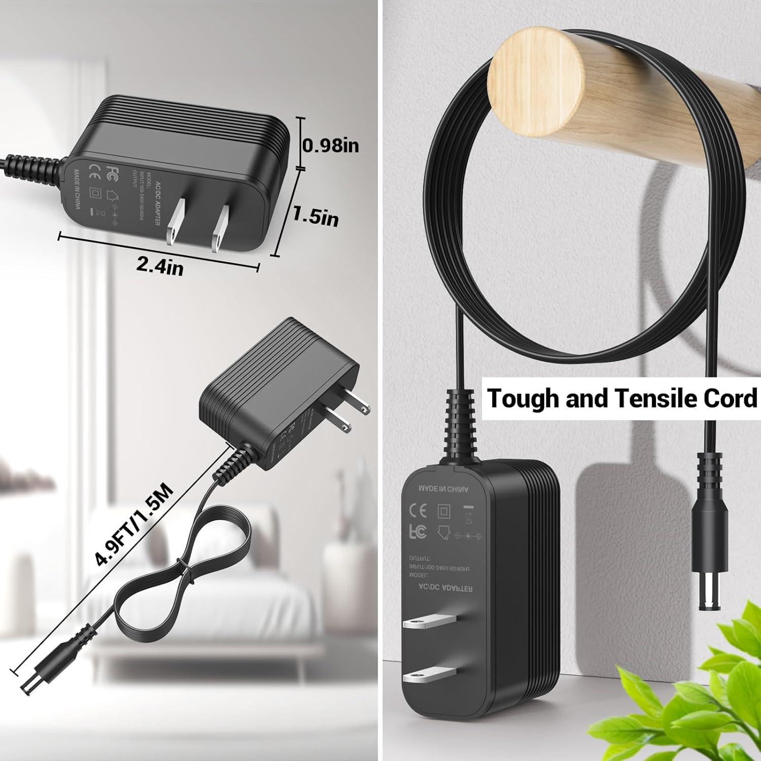 26.5V DC Charger for Inse Cordless Vacuum Cleaner Replacement AC Adapter for INS