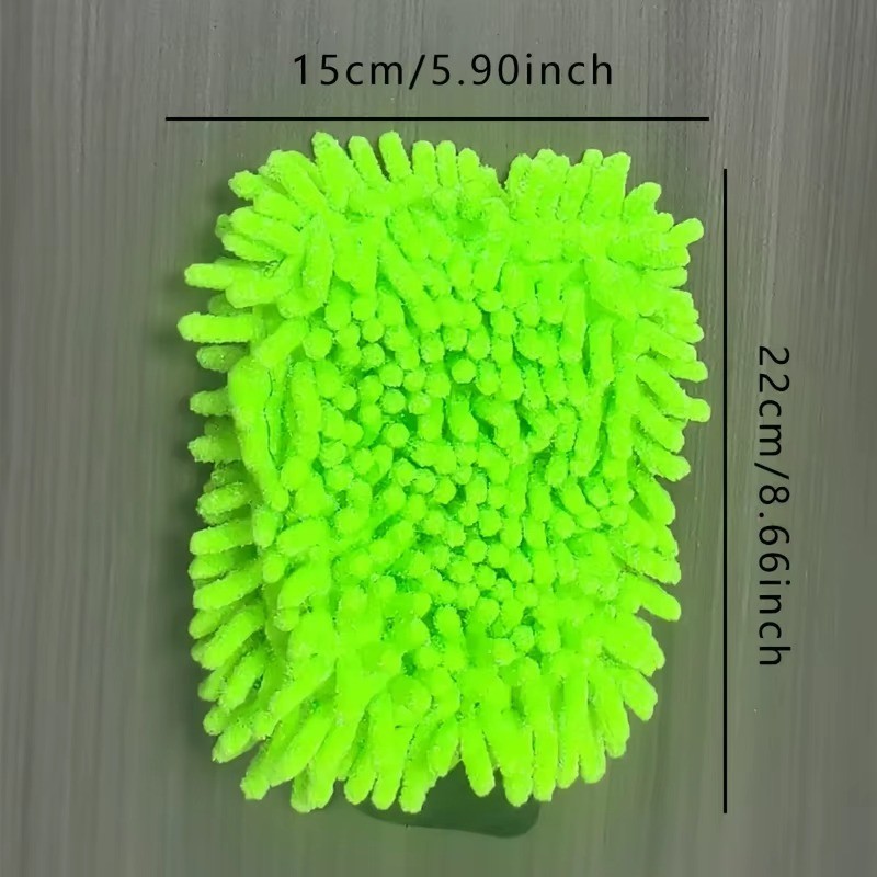2 Pack Microfiber Car Wash Mitt Scratch Free Ultra Absorbent Car Cleaning Gloves