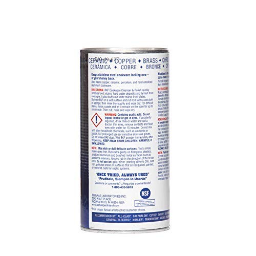 Cookware Cleanser Polish 12 Ounce Pack of 6 Stainless Steel Degreaser Rust