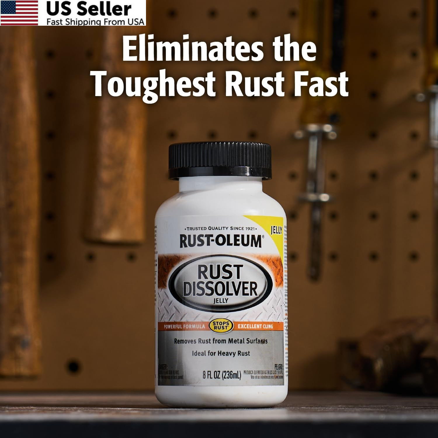 Rust-Oleum Rust Dissolver Jelly | Heavy-Duty 8 Fl Oz (Pack of 1), No Color