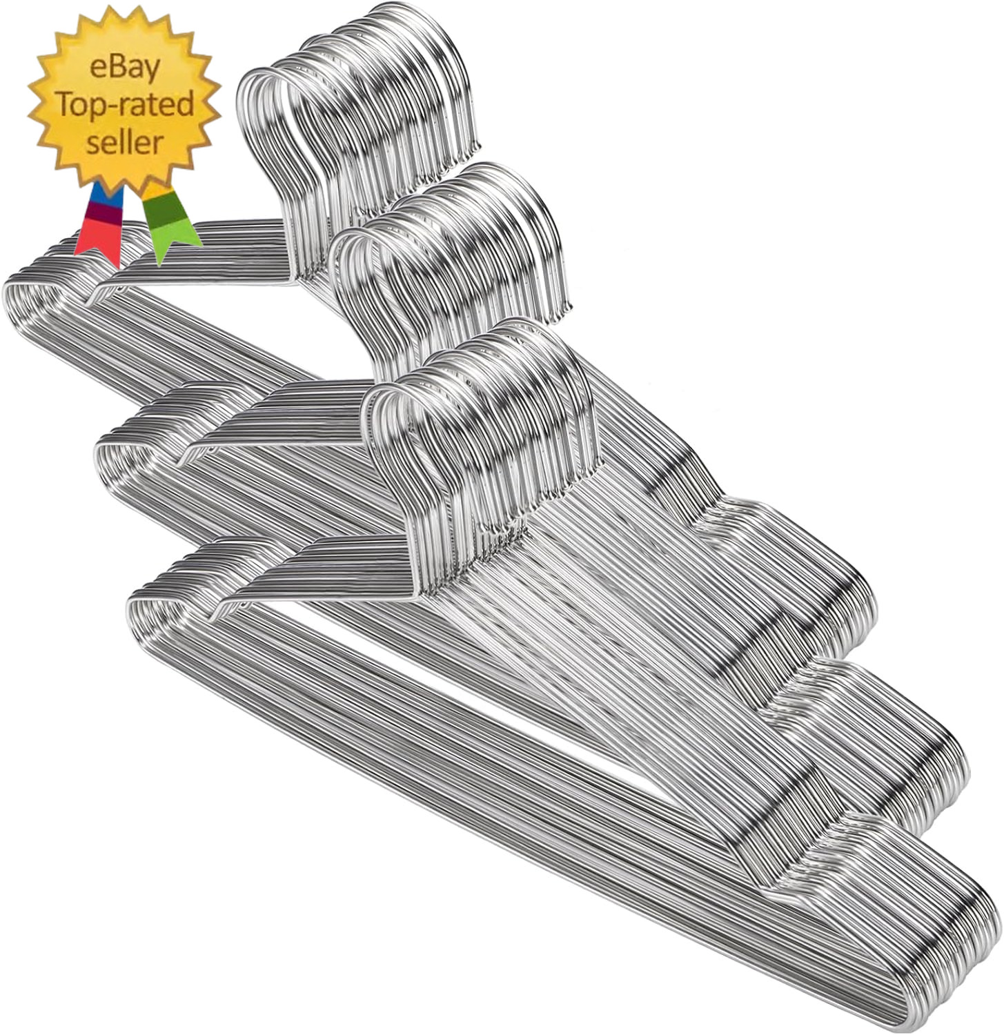 50 Pack Stainless Steel Strong Wire Metal Hangers Heavy Duty Clothes Hangers –