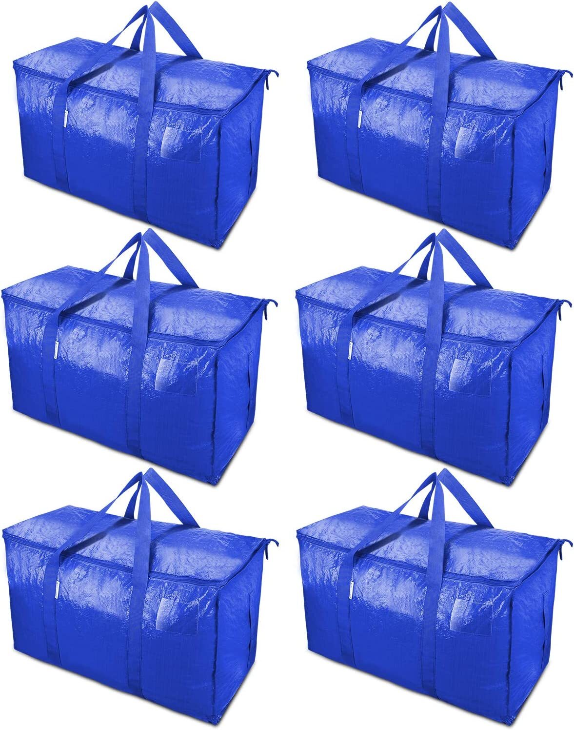 2-8 Pack Extra Heavy Duty Large Moving Bags W/ Strong Zipper Comfortable Handles