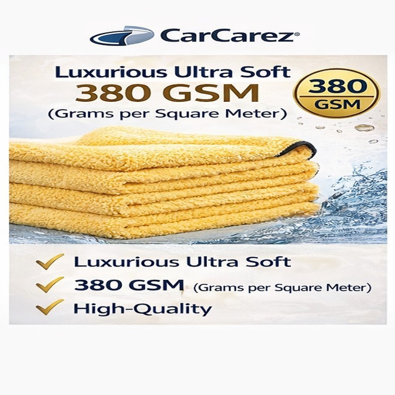 CarCarez 180PCS Microfiber Towels 16×16 380GSM Bulk Detailing Cloth Car Wash