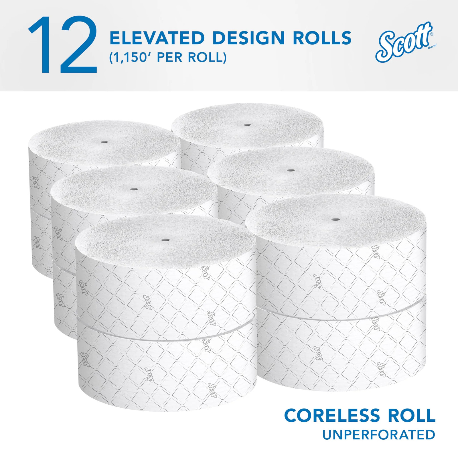 Scott Professional Coreless Jumbo Roll Toilet Paper 2-Ply PACK OF 24 ROLLS
