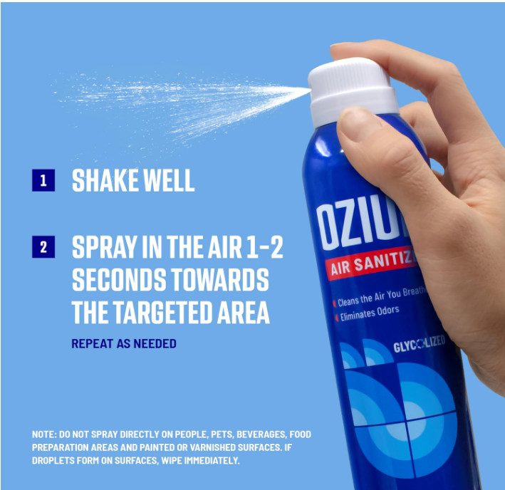 Ozium 8 Oz. Air Sanitizer & Odor Eliminator for Homes, Cars, Offices and More, O
