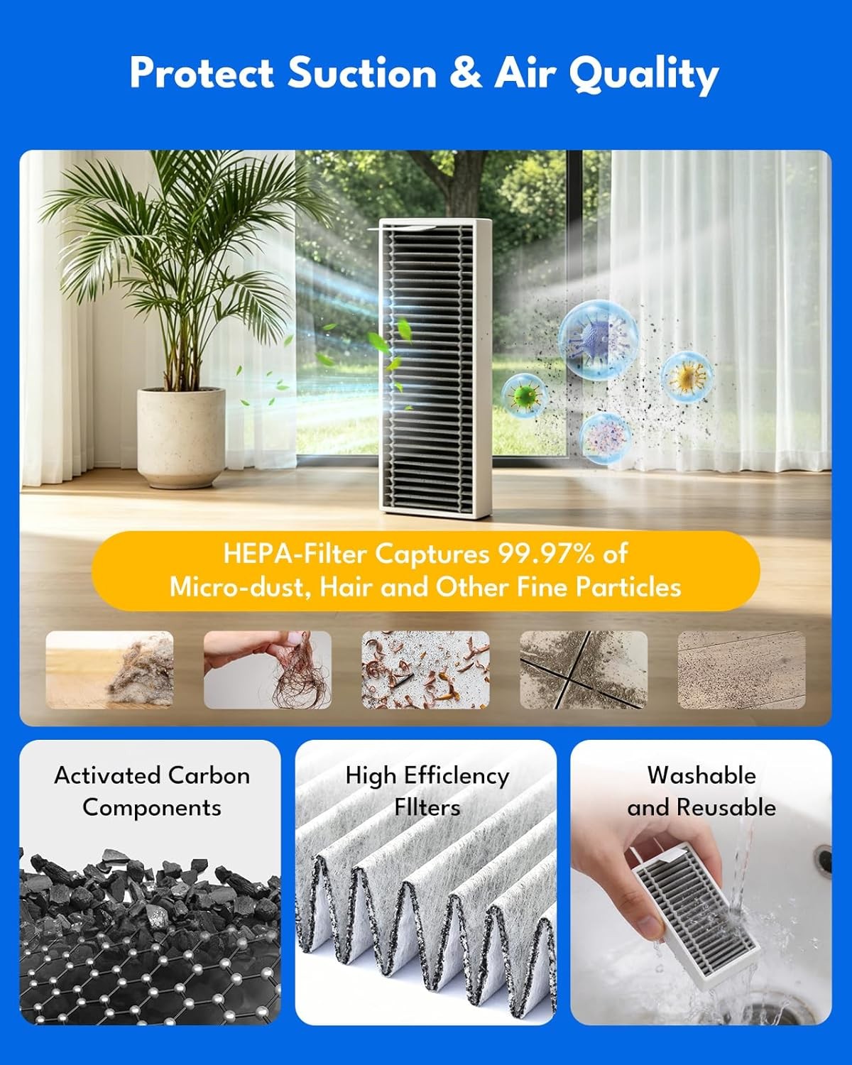 23 Pcs Accessories for Ecovacs Deebot T90 Pro Omni X9S X12 Pro Omni For Yeedi