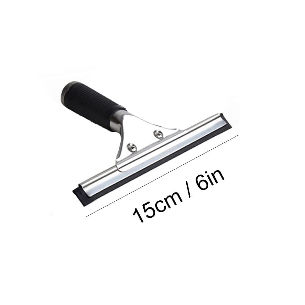 Black 15cm 6in Window Squeegee All Purpose Squeegee for Glass Shower Doors, Car