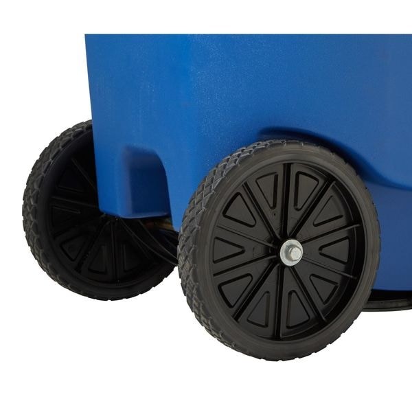 Rubbermaid Commercial Fg9w2273blue Brute 95 Gal Rectangular Rolling Plastic