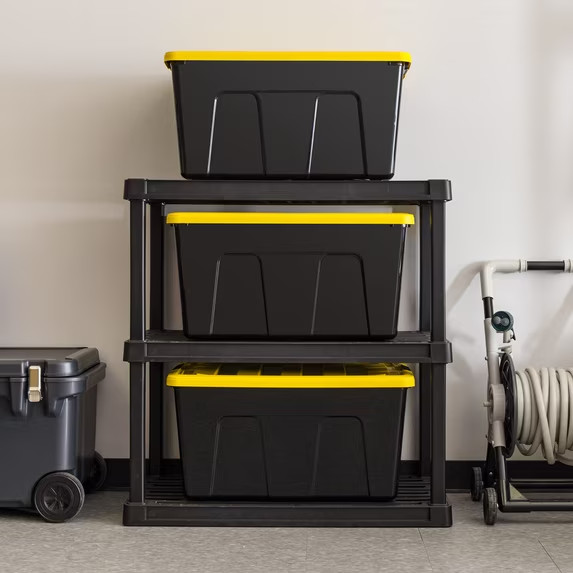 IRIS 94qt Stackable Storage Containers 3pk Totes with Lids