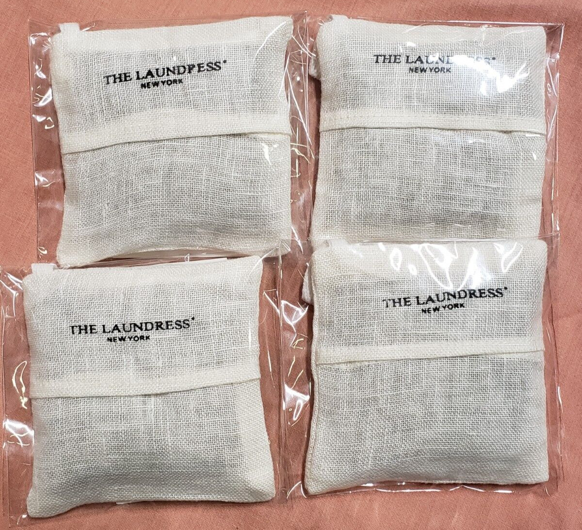 Qty 4 – The Laundress New York by Fog Linen – LAVENDER POUCH – NEW AS PICTURED
