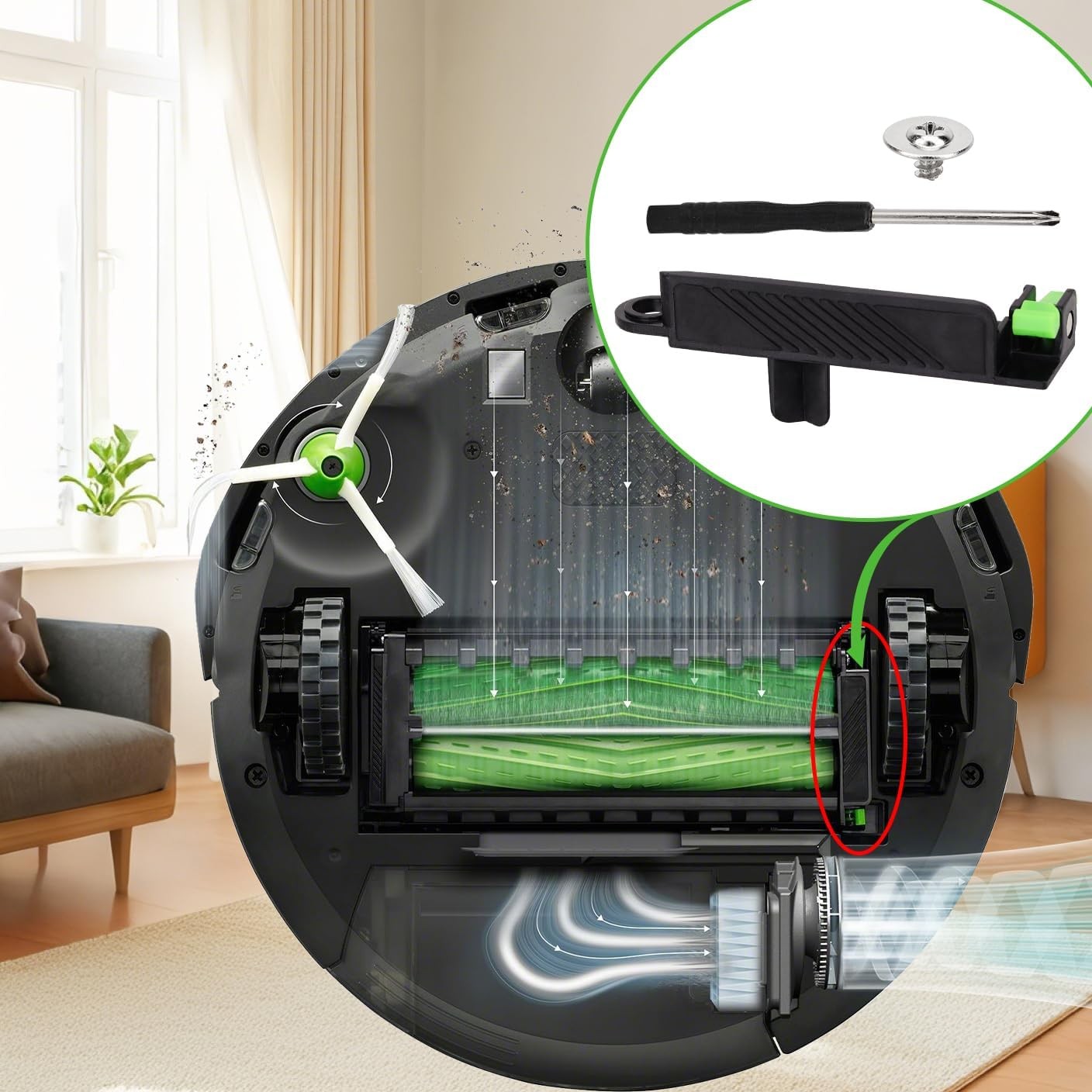 Door Arm Latch compatible with iRobot Roomba i1 i2 i3 i4 i5 i6 i7 i8 i9 J7 J8