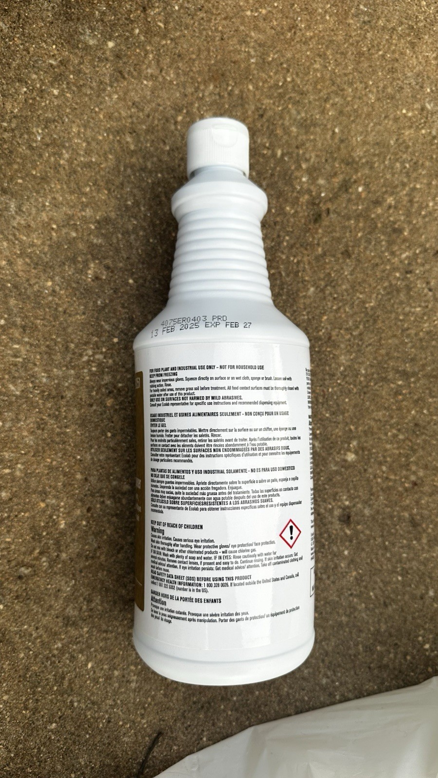 Ecolab Creme Cleanser Bathroom 32 fl oz Unscented EPA Safer Choice 6000251