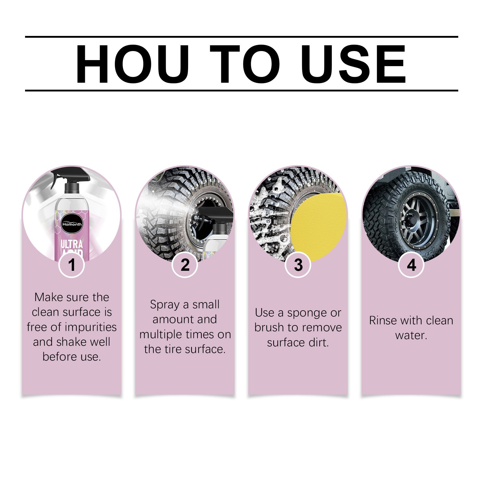 Wheel Cleaner Spray Heavy Duty Foam For Auto Rims Removes Brake Dust Grime