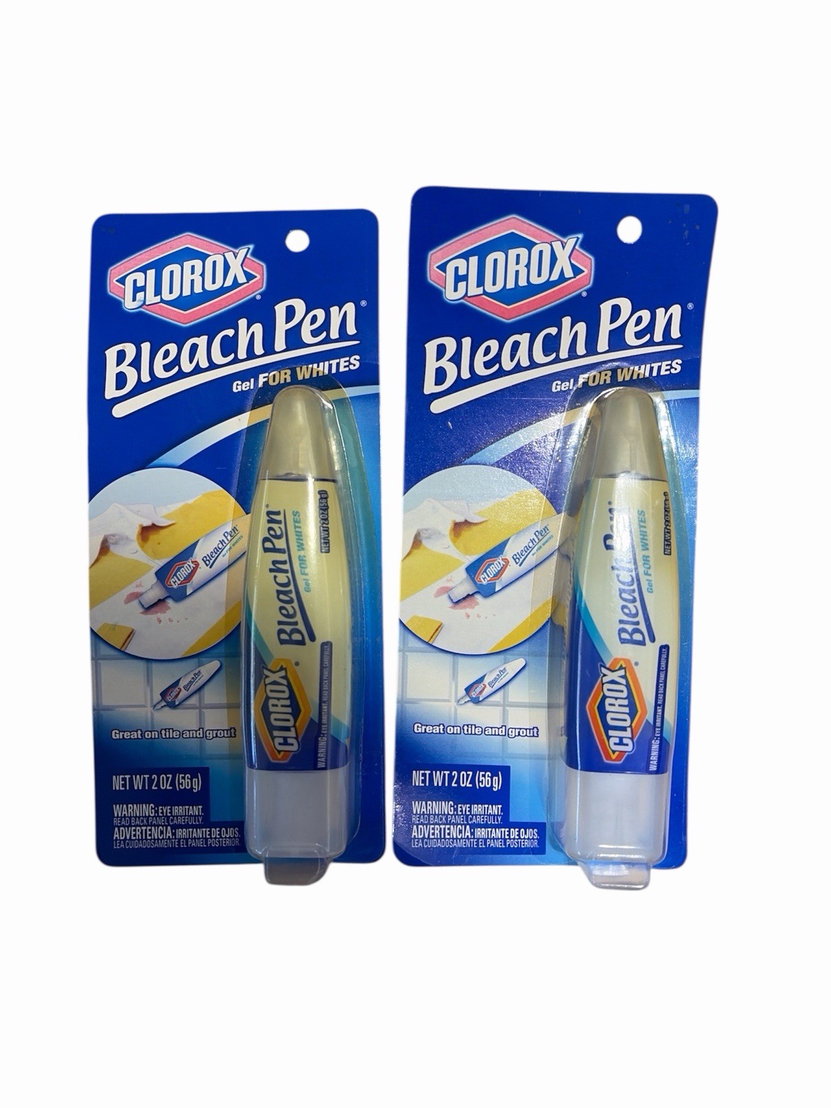 2 Clorox Bleach Pen Gel for Whites Dual Tipped 2 oz Sealed(see Pictures)